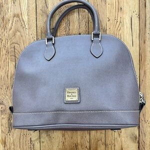 Dooney & Bourke Gray Pebble Leather Handbag